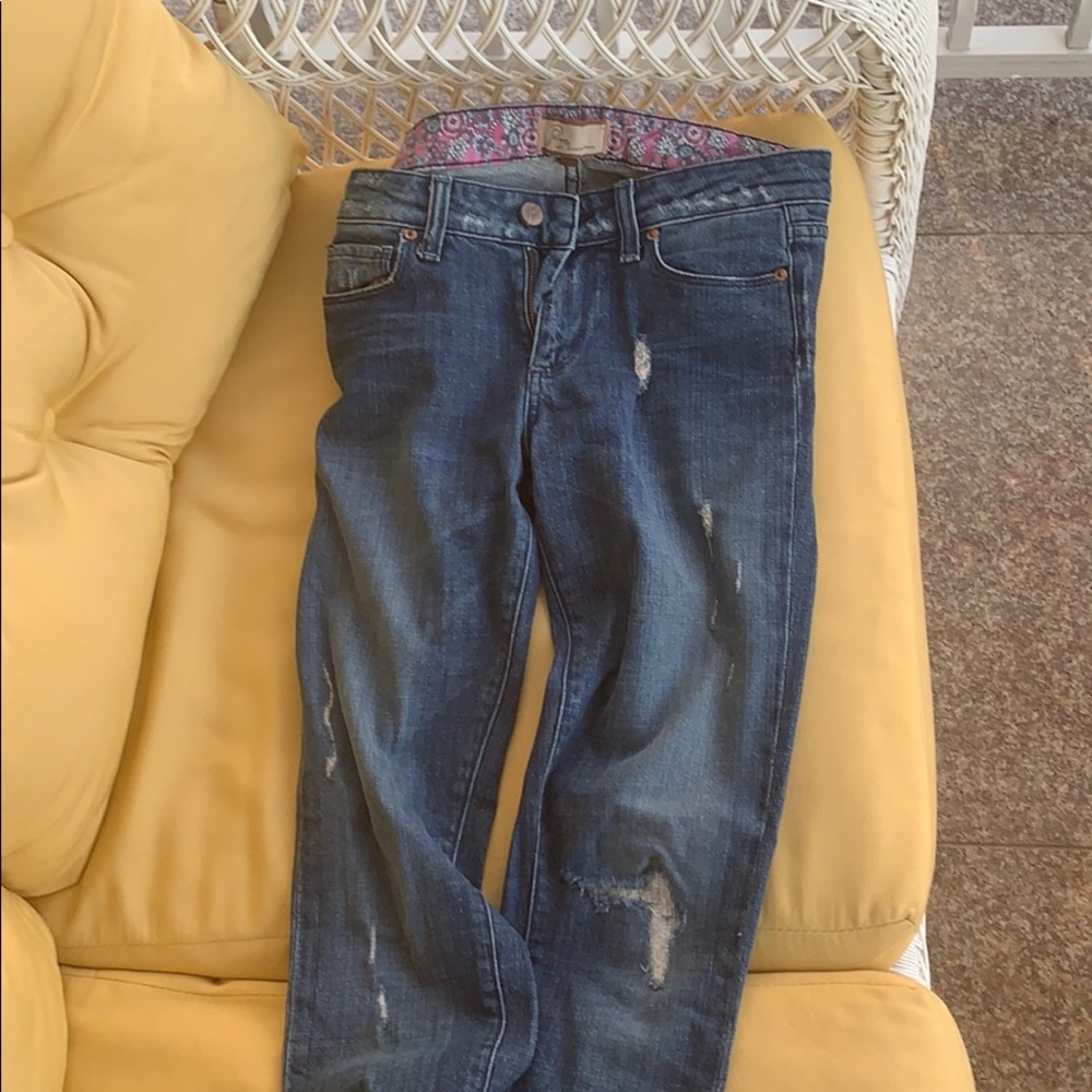 Paige Blue Jeans - lightly ripped